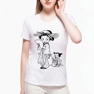 Betty Boop Geisha T Shirt in Black and White M